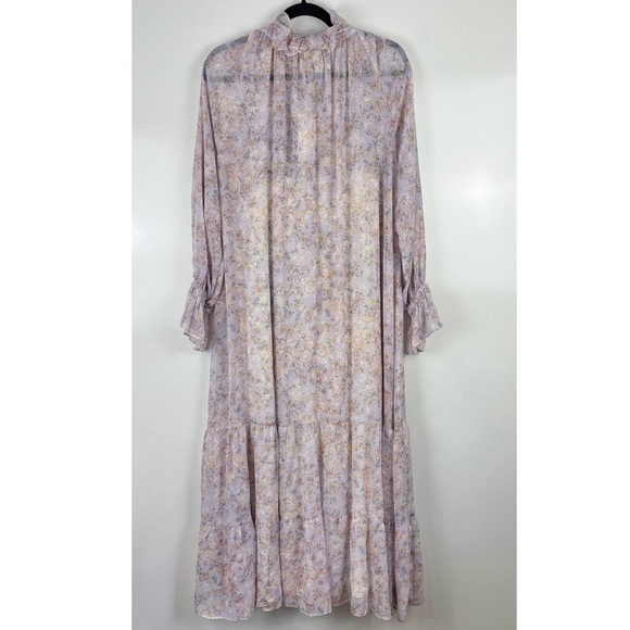 NEW Vici x Fate Dashing Daisies Chiffon Maxi Dress Purple Floral Size Medium - Picture 3 of 13